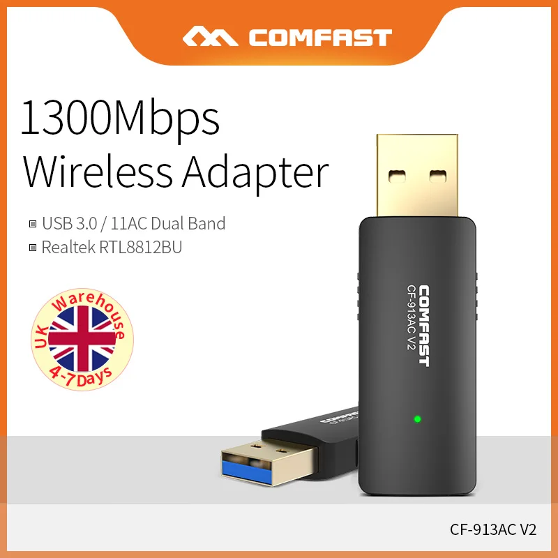 Comfast беспроводной USB адаптер высокой мощности 1200 Мбит/с Высокая скорость передачи