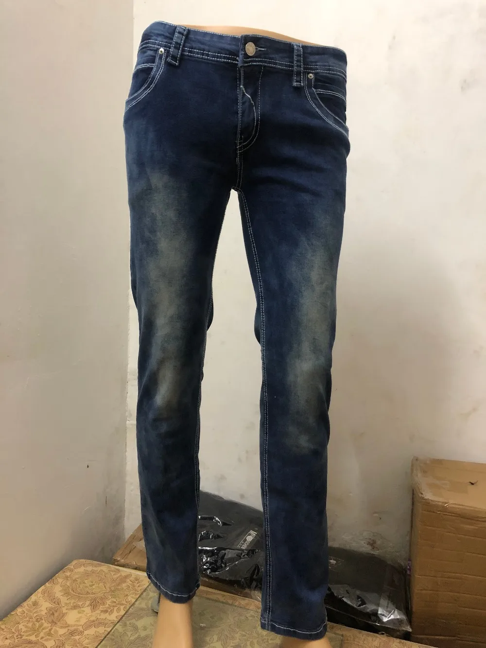 casual straight Jeans Women loose fit mid Waist Denim Pants Elastic Stretch stretchy jeans girl friend classic bf Jeans femme