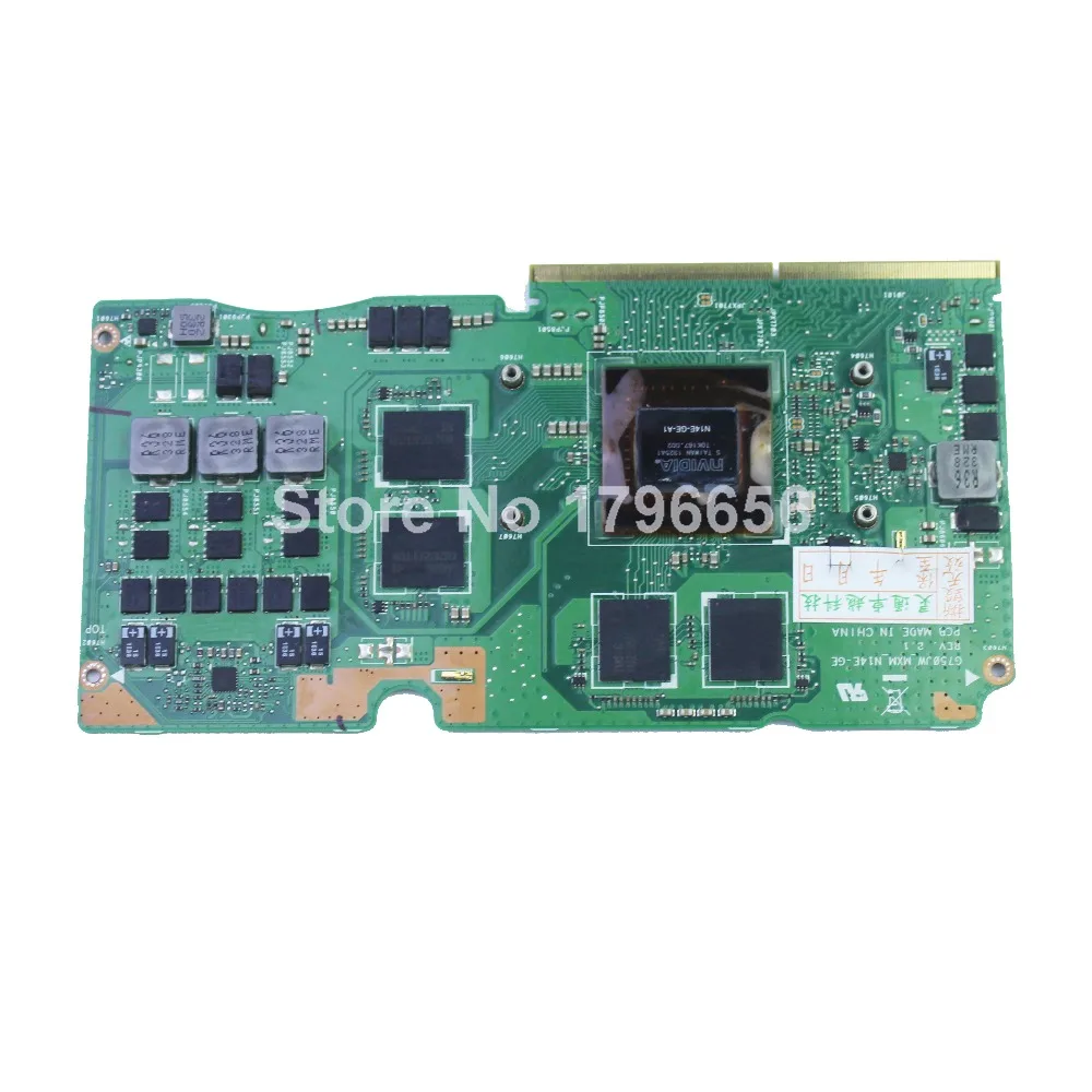  For ASUS G750JW nVIDIA GTX 765M GDDR5 2GB Video Card N14-GE-A1 60NB00M0-VG1160 69N0P4V10D11-01 fully test and free shipping 