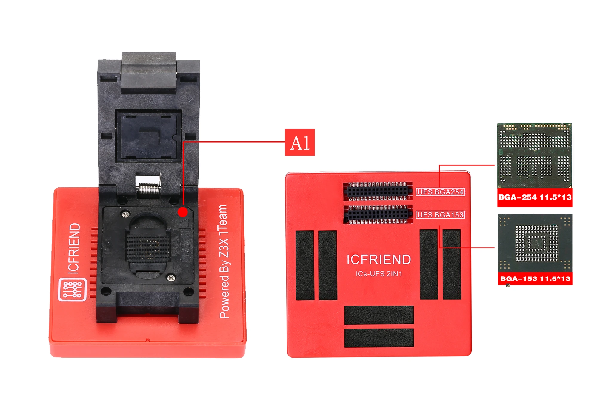 UFS BGA 3 в 1 для легкий JTAG Plus, поддержка BGA 153, BGA 254, BGA 95