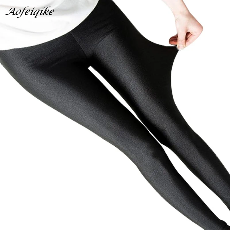 

Polyester Casual Leggings For Women High Elastic Material Black Fiteness Pencil Leggins Pants Streetwear Legging Plus Size