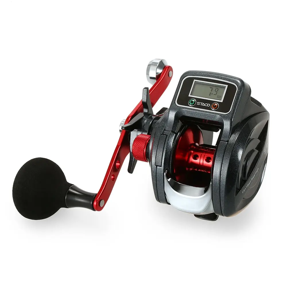 Fishing Reel Bait Casting Reel Baitcast Fishing Reel Tackle with Digital Display Pesca Linecounter Reel 6.3:1 13+1 Ball Bearing