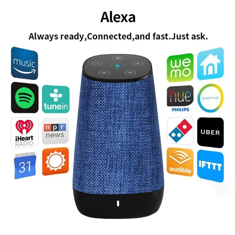 

MXQ 2 in 1 USB Portable Wireless WiFi Smart Voice Control Bluetooth Speaker for DIDA Amazon Alexa Portable Audio Speaker