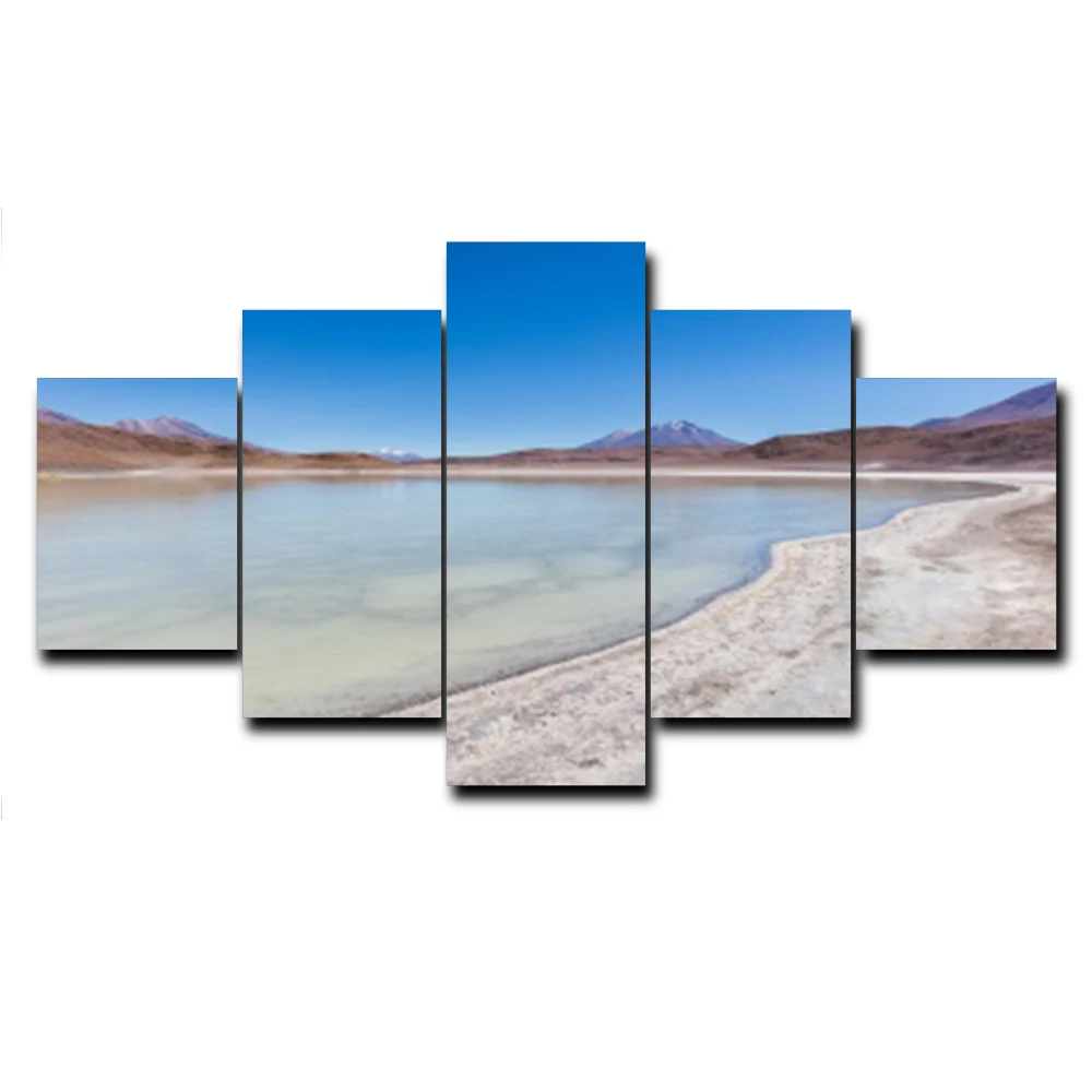 

Nordic 5 Panel Vintage Seaside Outside Posters and Prints for Living Room Canvas Painting for the Wall Home Decoration Frameless