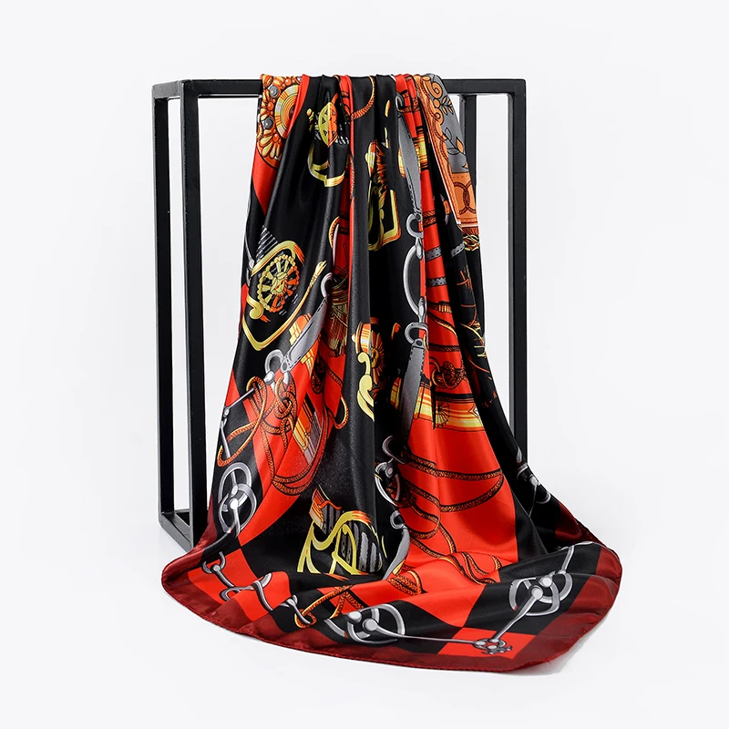 Scarfs For Women Summer Designer Brand Luxury Fashion Beach Towel hair accessories Chiffon Shawls silk scaef female bow ties