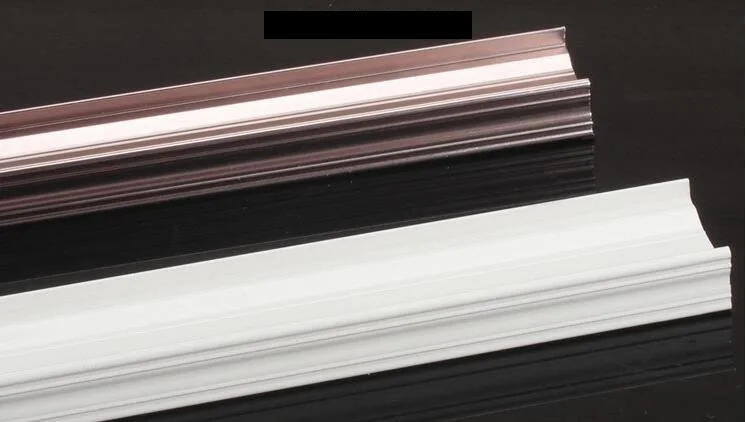 8 Feet Ceiling Aluminium Alloy Ivory Rose Gold Bendable Double