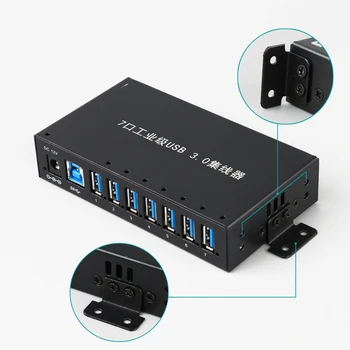 

7 PORTS USB HUB with syncs and charges mobile phones and USB Device with mounting bracket