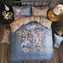 Home textile bedding set feather king blue duvet cover bed sheet queen full modren bedding adult grid stripe bed set five size allover grid print sheet set
