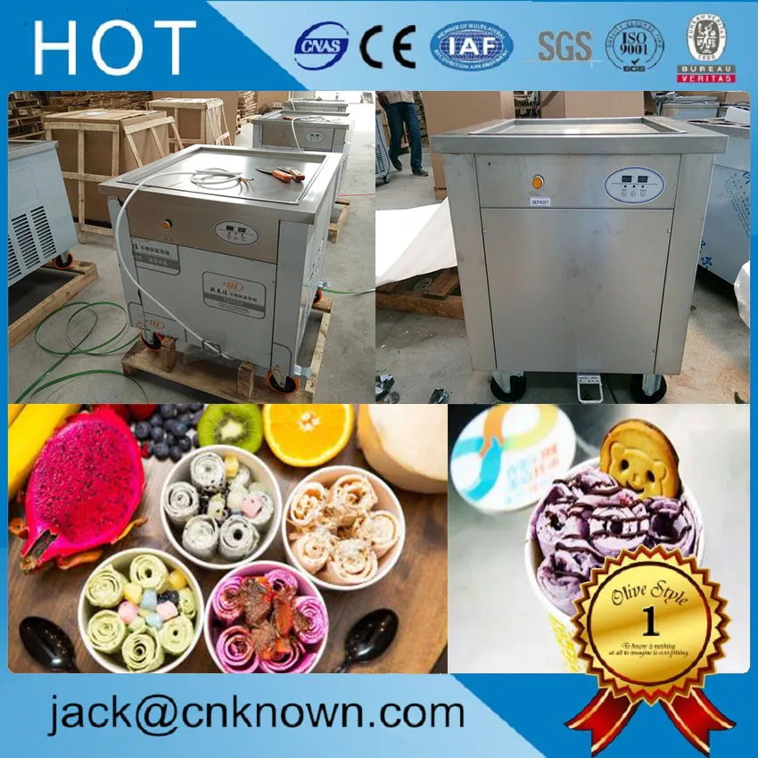 Factory direct sale high quality single square pan fry ice