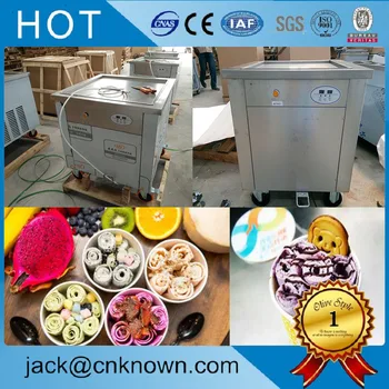 

Factory direct sale high quality single square pan fry ice cream machine with good service