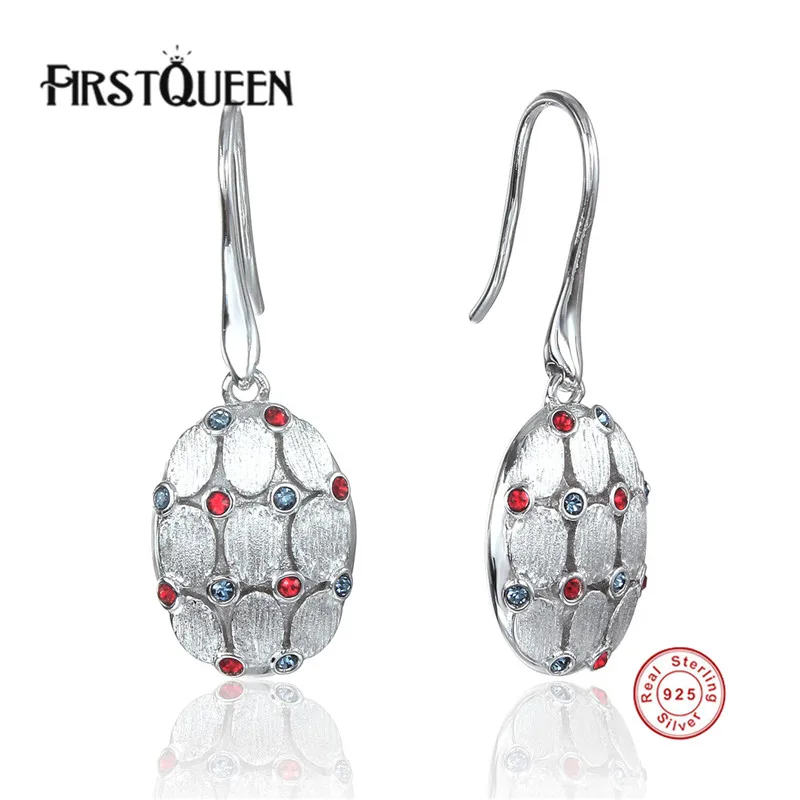 

FirstQueen Earrings Fine Jewelry Female Earrings Jewelry with Nature Stone Earrings 925 Sterling Silver Jewelry