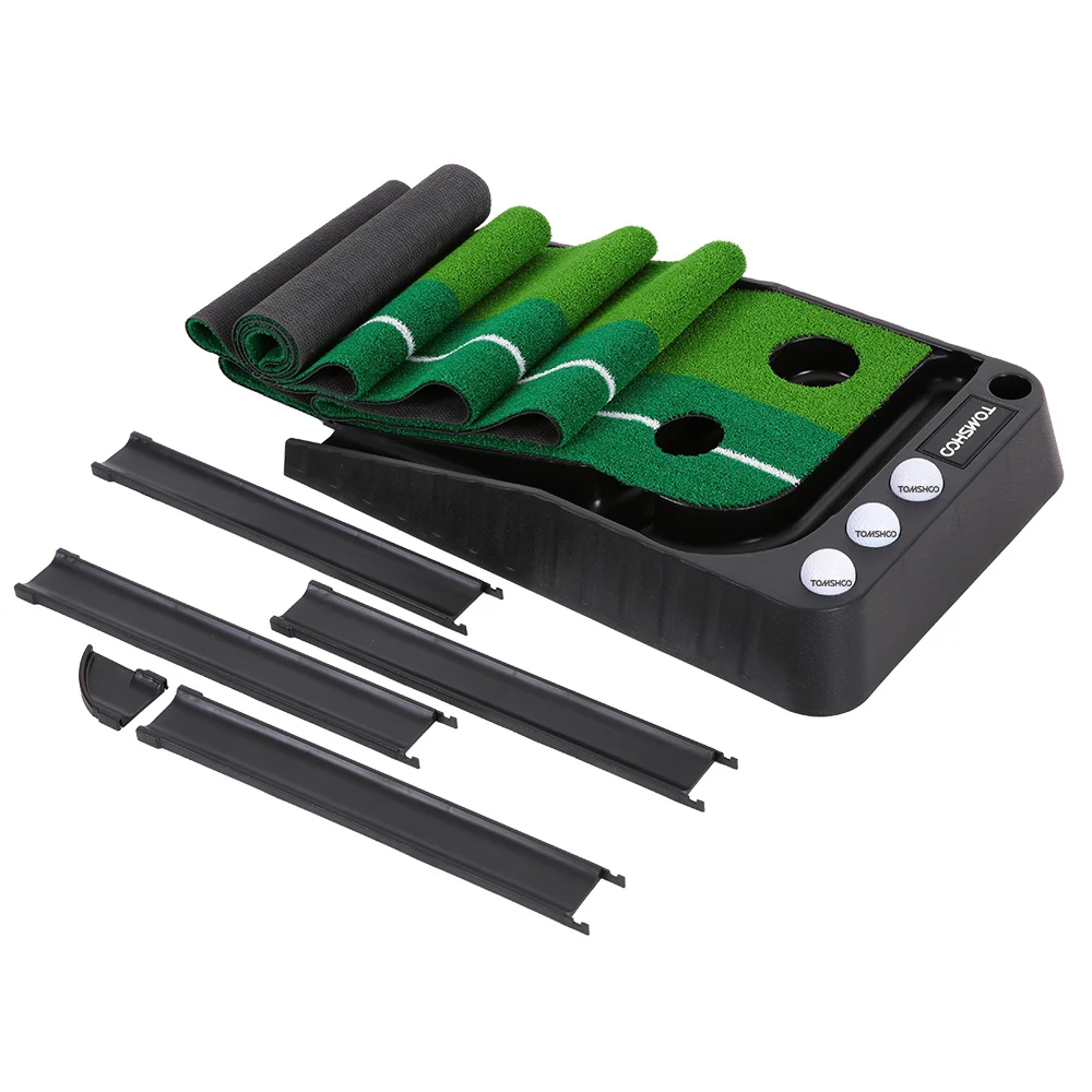 Indoor Golf Putting Trainer Portable Practice Putting Mat Golf Putting