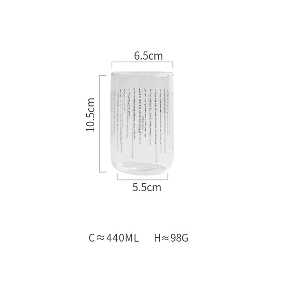 Скандинавские скандинавские прозрачные стеклянные чашки, шикарные минималистичные надписи, высокая температура, кофейные молочные чайные чашки для домашнего завтрака