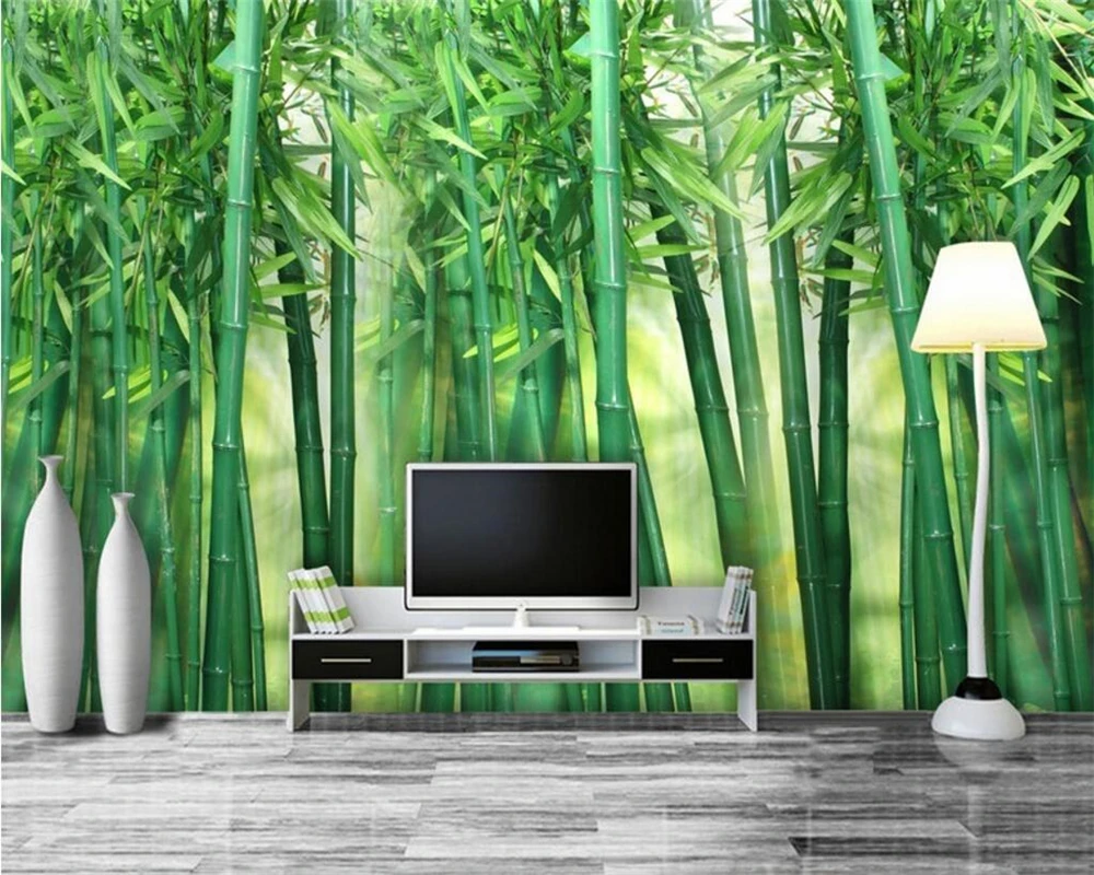 

Custom Photo Wallpaper Bamboo Forest Art Wall Painting Living Room TV Background Mural Home Decor 3D Wallpaper tapety