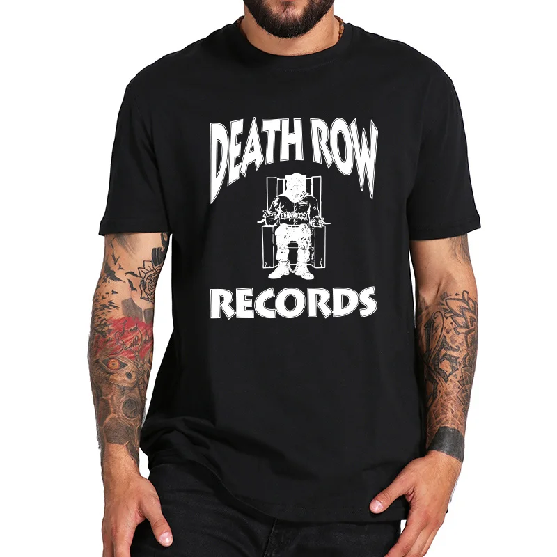 

EU Size 100% Cotton Shirt Death Row Records Logo T shirt Hipster Breathable Fitness Homme O-Neck Camiseta Tops