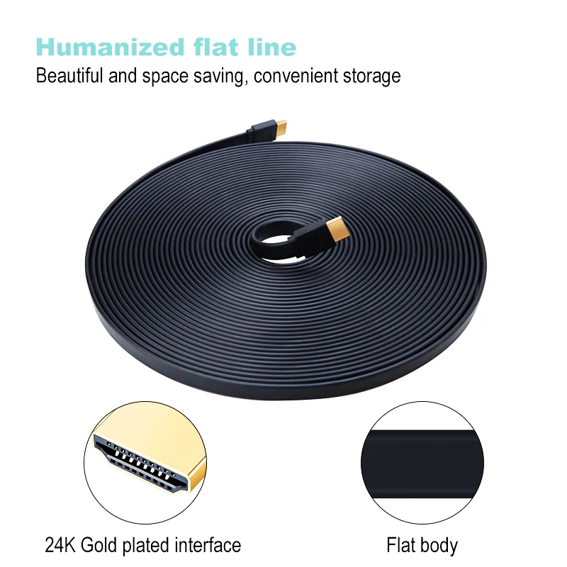 Shuliancable hdmi cable  flat cable gold-plated 2.0 1080P cable splitter switcher supports  HD TV Laptop PS3 Computer xbox 360 Shuliancable hdmi cable  flat cable gold-plated 2.0 1080P cable splitter switcher supports  HD TV Laptop PS3 Computer xbox 360