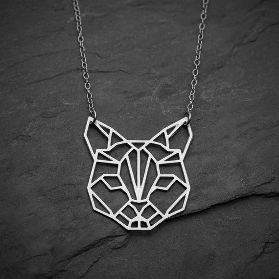 

2018 Trendy Women Copper Geometric Jewelry Cat Necklace Origami Necklaces Drop Shipping Accepted YP6424