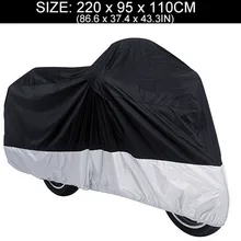 Black Waterproof Motorbike motor Rain Motorcycle Cover outrdoor Dust protector