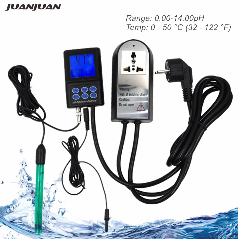 PH-221 цифровой рН-контроллер температуры метр тестер качества воды тестер с подсветкой дисплей Скидка 40
