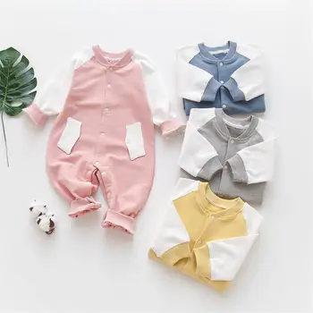 

fashion 2018 girls boys patchwork jumpsuits toddler kids rompers