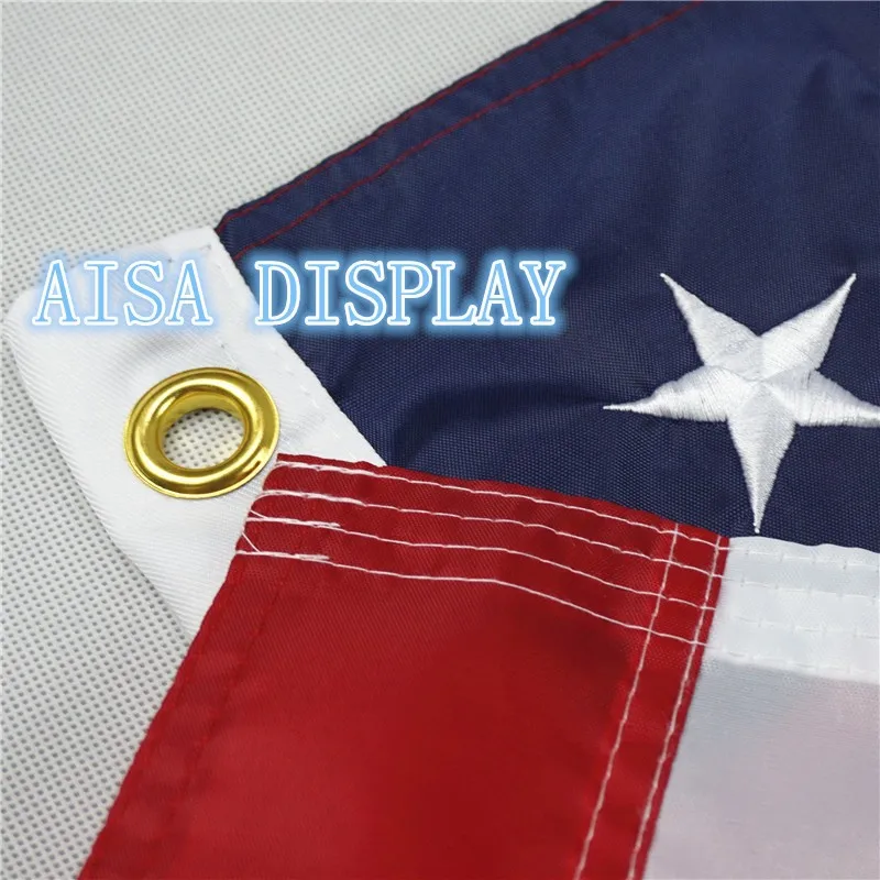 Американский флаг США 3x5 футов нейлоновая вышивка со звездами и пришитые полосы красный белый синий флаг 4 ряда замков