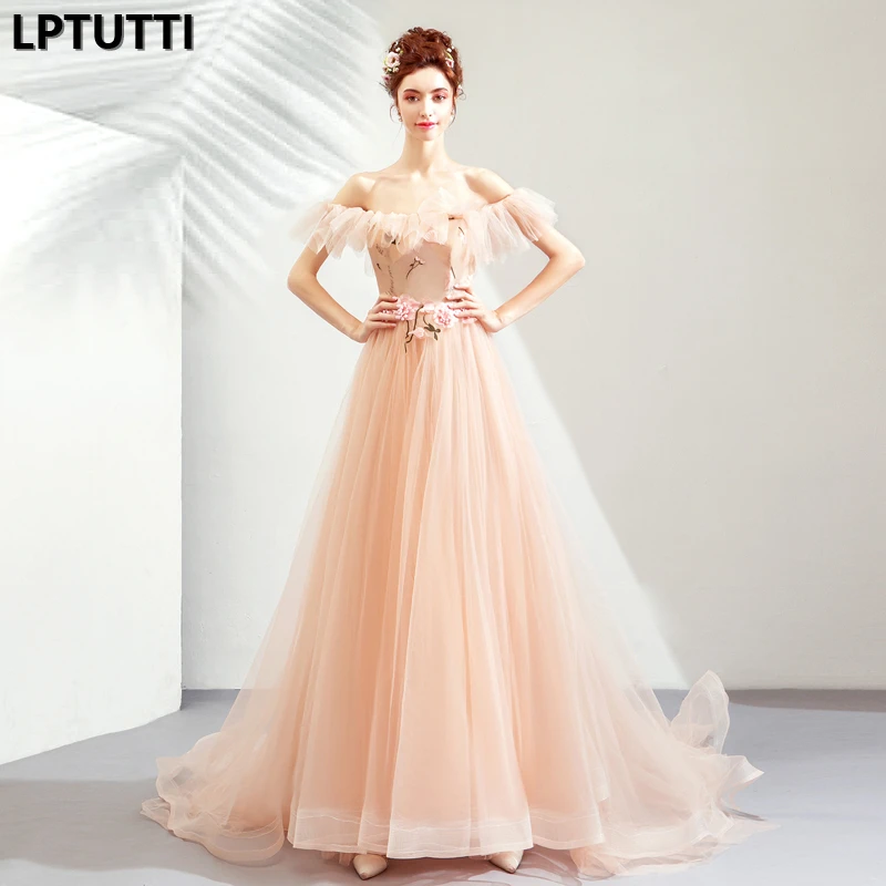 

LPTUTTI Appliques Embroidery New For Women Elegant Date Ceremony Party Prom Gown Formal Gala Events Luxury Long Evening Dresses