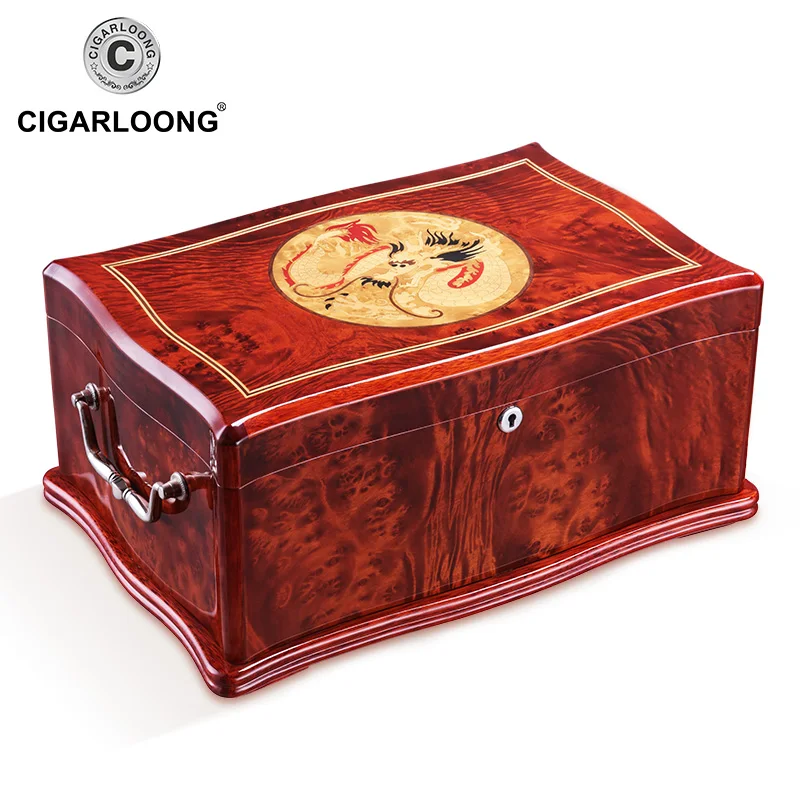 

Cigar Humidor Box Larger-capacity Cedar Wood Humidification Box CA-4009