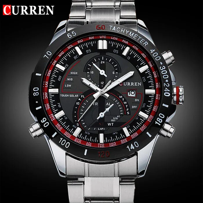 

2018 CURREN 8149 Luxury brand sports Watch men Quartz Watches Auto Date Dress wristwatch military watches man full steel watch