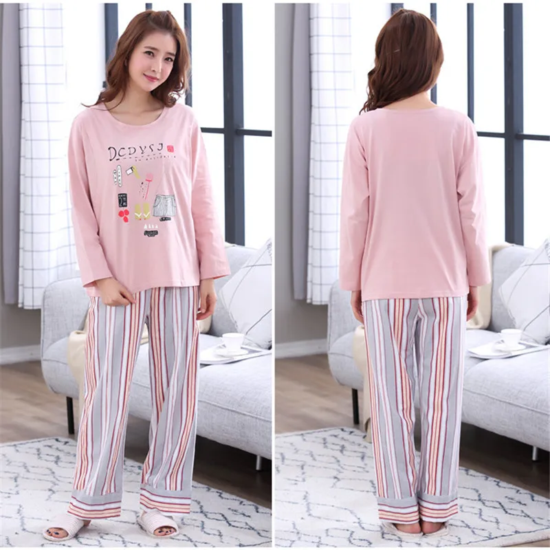 Maternity Striped Pajamas Set Full Sleeve Breastfeeding Sleepwear Nursing Pajamas for Pregnant Women Maternity Clothings