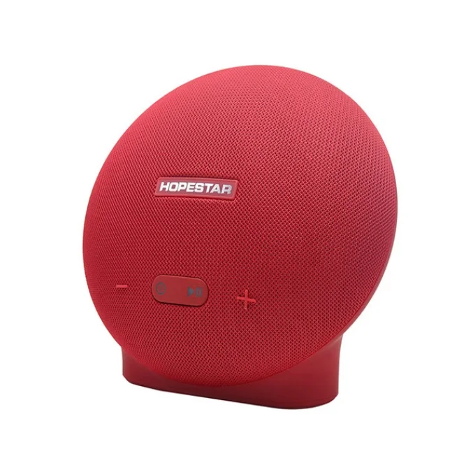 HOPESTAR H21 классический тканевый дизайн Открытый водонепроницаемый портативный bluetooth беспроводной динамик бас громкоговоритель Колонка для iphone x - Цвет: red