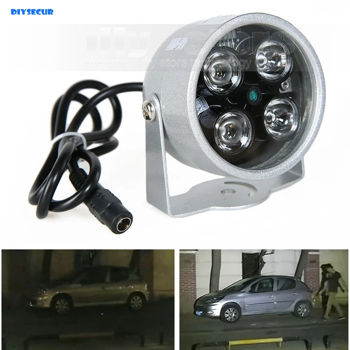 

DIYSECUR 4LED Infrared Night vision IR Light illuminator lamp 40M for IP CCTV CCD Camera