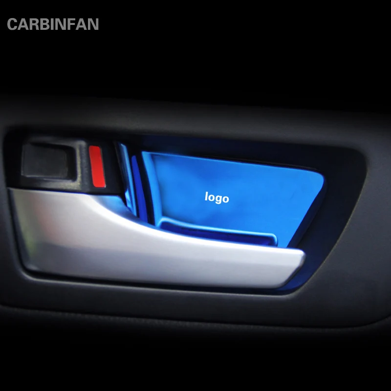 

Car Door Inner Bowl Sticker interior moulding Trim door handle bowl Sticker Sequins for Toyota Highlander 2015 2016 2017 2018