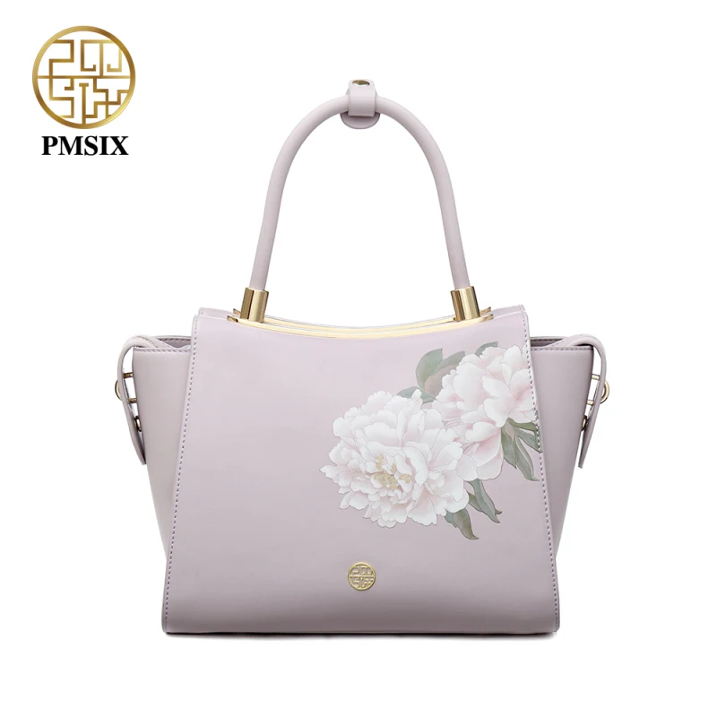 Pmsix ladies' Split leather handbag Pink Shoulder Bag Closure Types Zipper tote High quality Messenger Bag for women P120102 Pmsix ladies' Split leather handbag Pink Shoulder Bag Closure Types Zipper tote High quality Messenger Bag for women P120102