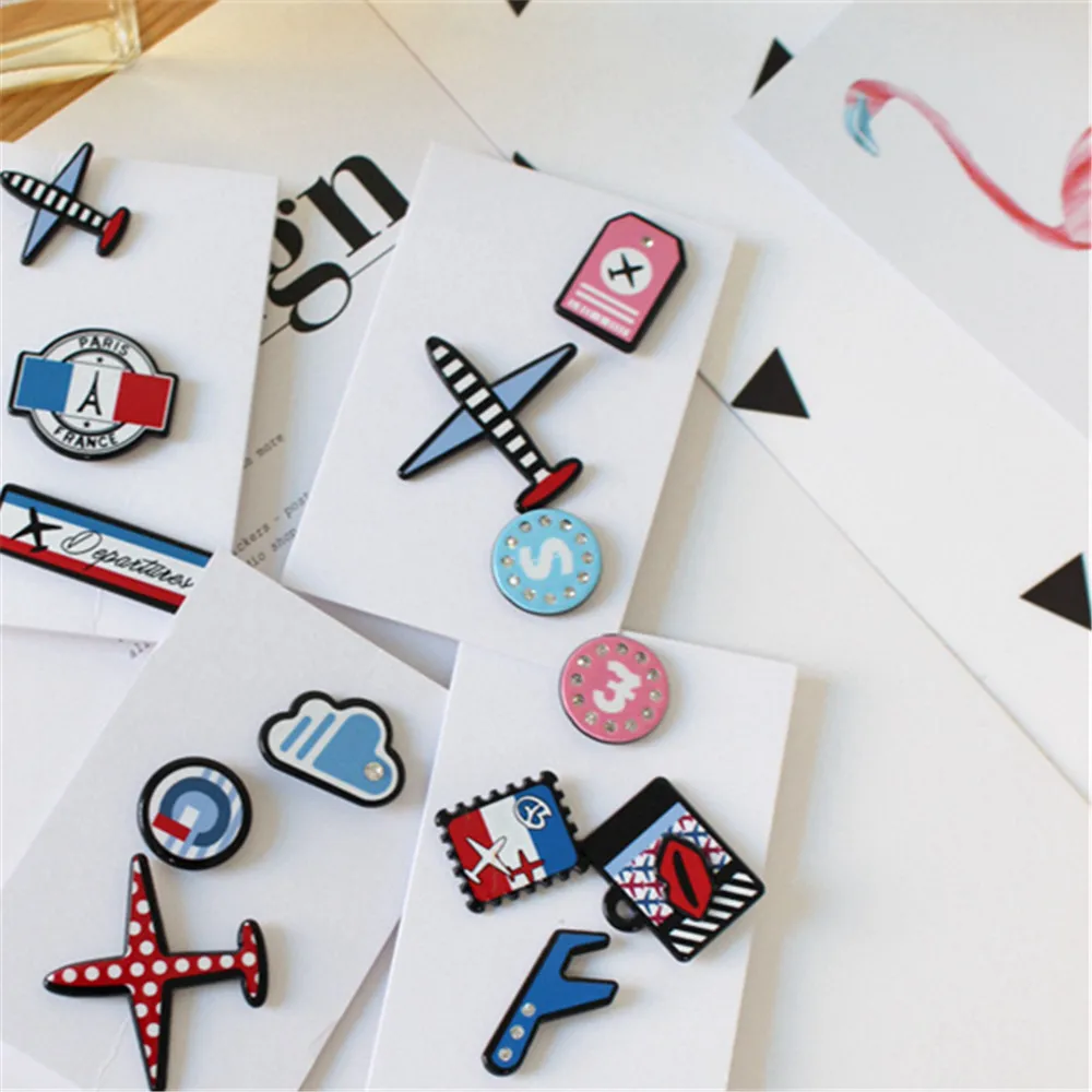 DIY KPOP Jewelry Accessories Brooch For Girl Vintage Lovely Aircraft