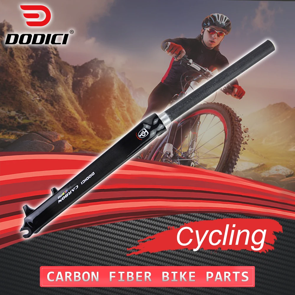 DODICI Pro Fork Carbon Fiber Fork Road C700 1-18 28.6mm Bike Fork Brake Disc Brake 3k Gloss Finish Bicycle Fork cycing Parts