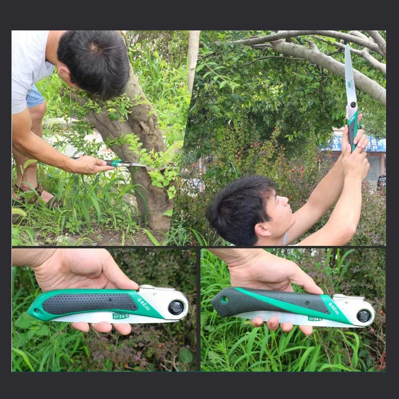 LAOA SK5 Alloy Steel Portable Folding Saw with Plastic Case for Pruning and Gardening