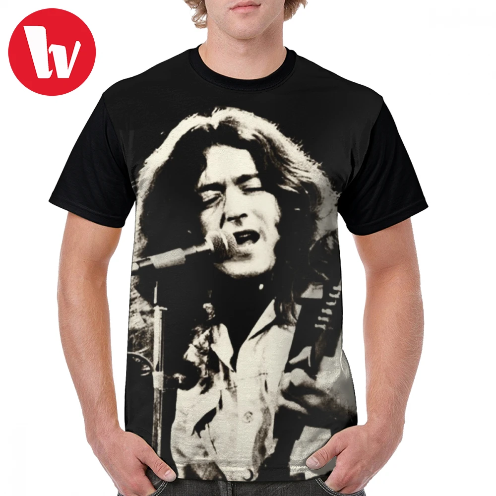 

Rory Gallagher T Shirt Walk On Hot Coals T-Shirt Funny Classic Graphic Tee Shirt Men 100 Polyester Short Sleeve Print Tshirt