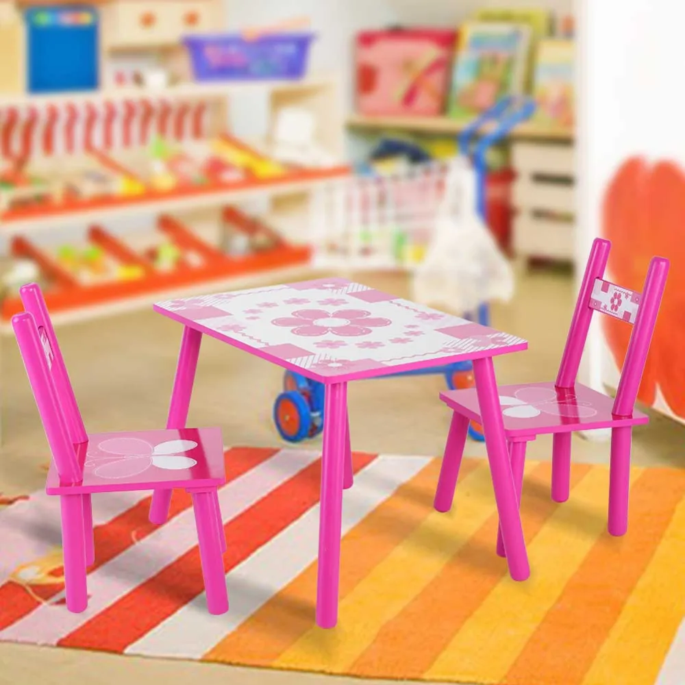 New Style Kids Wooden Table and Chair Set Children Playing Painting Auxiliary Tools Household Child Studying Accessories