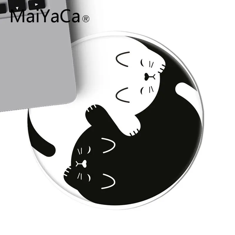 MaiYaCa мальчик Подарочный коврик милый Инь Ян Кот черно-белый ноутбук компьютерная игра игровой коврик для мыши для украшения рабочего стола коврик для мышки с аниме