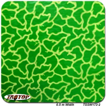

TSSW173-2 0.5m *2M Popular new FLASH green design hydro dipping pva film hydrographic film water transfer printing film