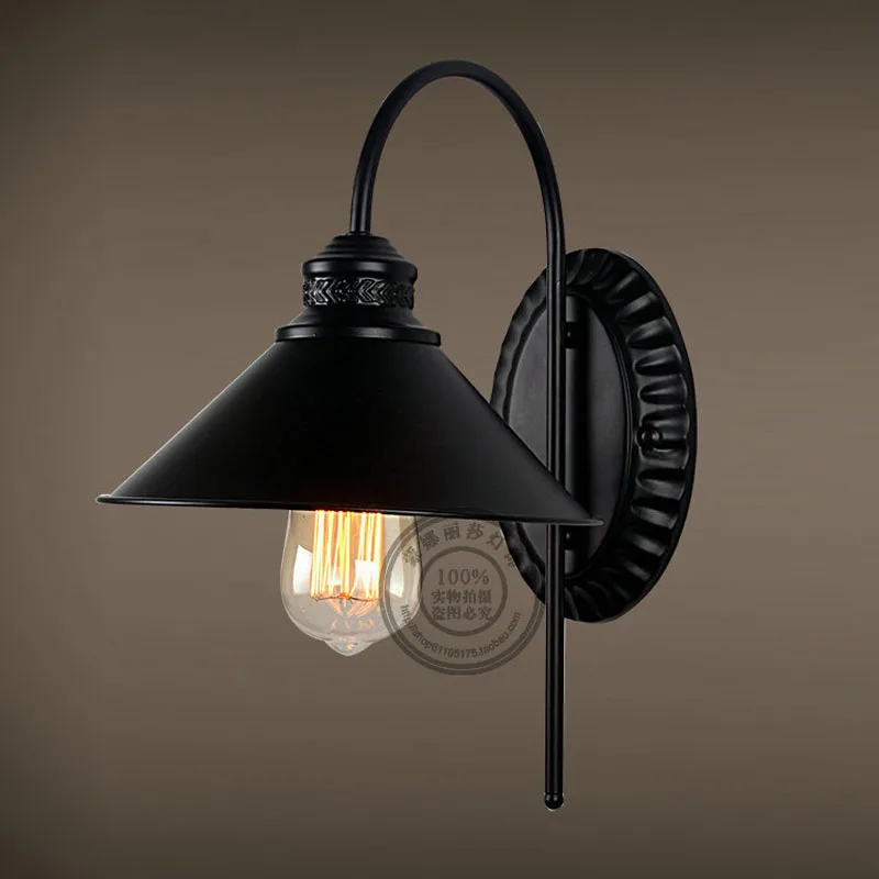 

Vintage American Iron Bar Cafe bedroom lamp Personality retro wall lamp creative personality wall lamp GY152