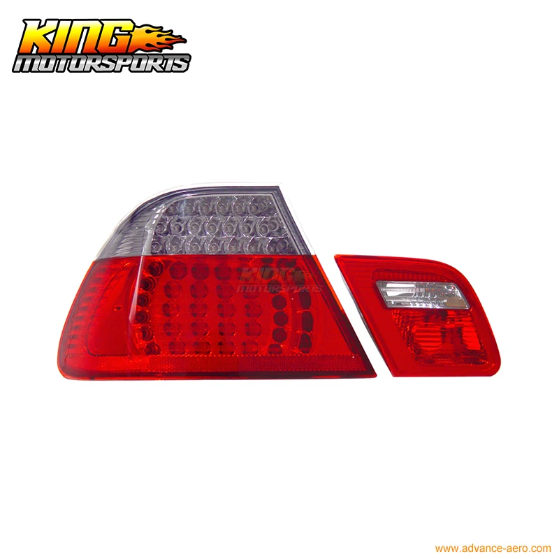 BMW 3 SERIES E46 02-04 4 DR LED TAIL LIGHT RED//SMOKE 4 PCS NEW