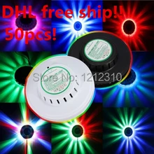 DHL 8 Вт RGB светодиодный сценический свет 90-260 в 48 Светодиодный s Подсолнух светодиодный фонарь светодиодный для вечеринки клубный свет Розничная упаковка США или ЕС зарядное устройство