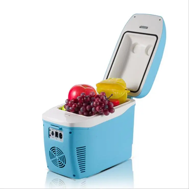 7.5L портативный мини-автомобильный холодильник, Электрический ABS многофункциональный домашний холодильник, Морозилка-подогреватель, холодильник, автоматическая поставка - Название цвета: blue