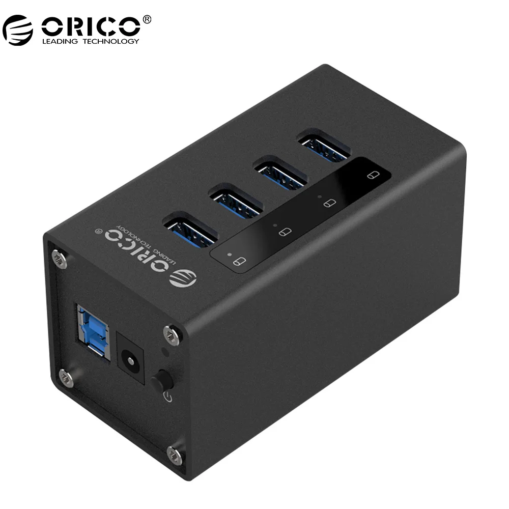 ORICO New Design Aluminum 4 Port With Power Supply USB HUB 3.0 For