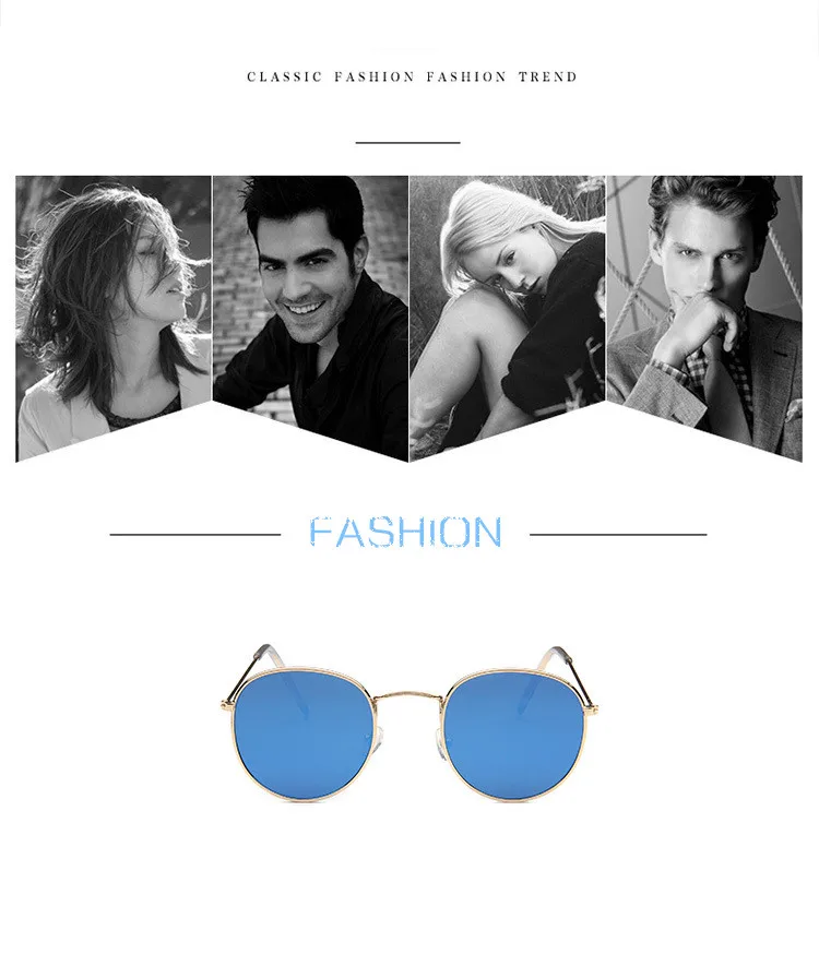 Mirror Round Sunglasses Men Women 4