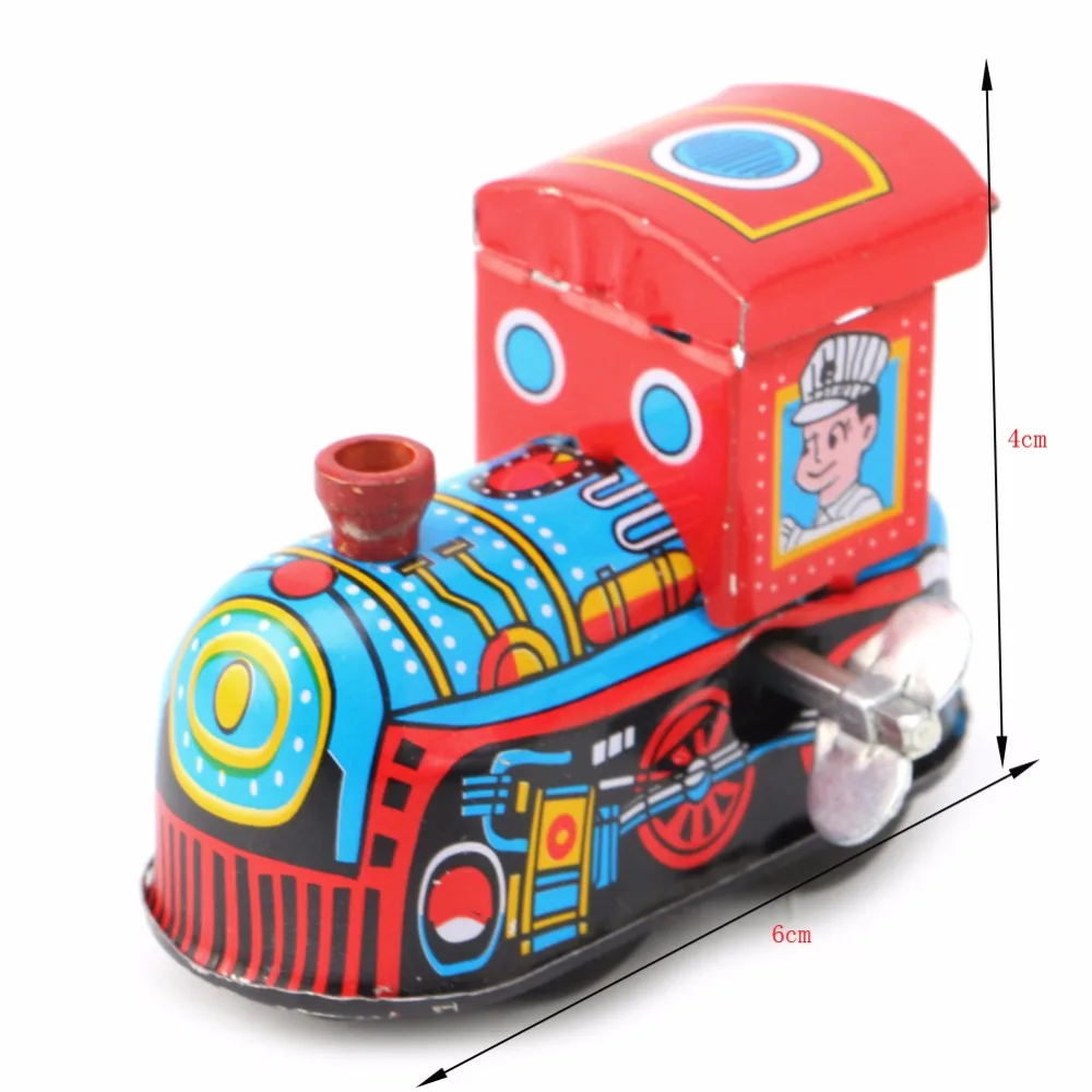 Ретро паровой поезд напоминание детей Винтаж оловянная Игрушка заводные игрушки подарок
