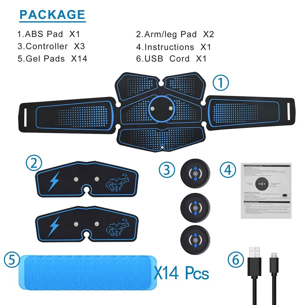 Muscle Stimulator ABS Hip Trainer EMS Abdominal Belt Electrostimulator Muscular Exercise Home Gym Equipment Electrostimulation (5)