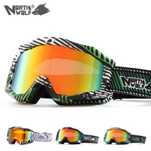 North Wolf 919 Brand Designer Sport Ski Goggles For men and women Anti-fog UV 400 Wind-resistant Wide View Snowboard Goggles