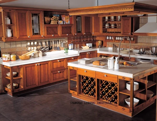 Classical Cherry Kitchen Cabinets Lh Sw044 Kitchen Cabinet Classic Kitchen Cabinetcabinet Aliexpress